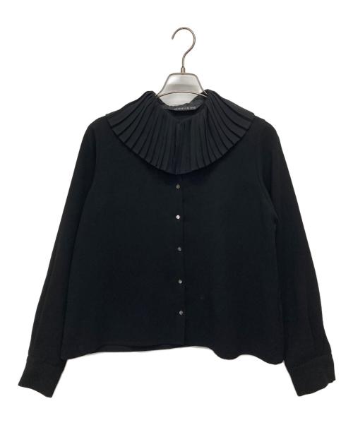 mizuiro-ind（ミズイロインド）mizuiro-ind (ミズイロインド) プリーツカラーシャツ ブラック サイズ:表記無しの古着・服飾アイテム
