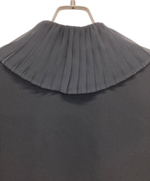 mizuiro-ind（ミズイロインド）mizuiro-ind (ミズイロインド) プリーツカラーシャツ ブラック サイズ:表記無しの古着・服飾アイテム