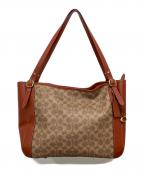 COACHコーチ）の古着「アラナ/シグネチャートートバッグ」｜ブラウン