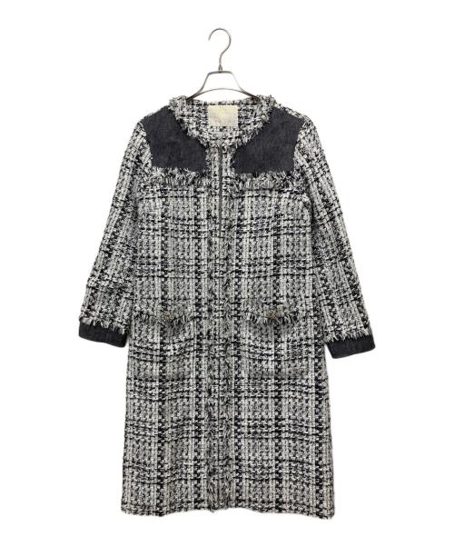 GRACE CLASS（グレースクラス）GRACE CLASS (グレースクラス) デニム切替ツイードコート ブラック サイズ:SIZE38の古着・服飾アイテム