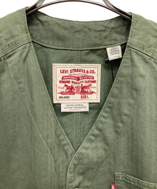 LEVI'S PReMIUM（リーバイス プレミアム）LEVI'S PReMIUM (リーバイス プレミアム) エンジニアカーディガン カーキ サイズ:L 未使用品の古着・服飾アイテム