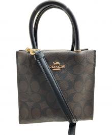 COACH（コーチ）の古着「ミニ キャリー/シグネチャー2WAYバッグ」