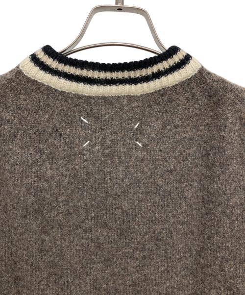 Maison Margiela（メゾンマルジェラ）Maison Margiela (メゾンマルジェラ) Vネックウールベスト ブラウン サイズ:Lの古着・服飾アイテム