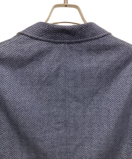 ARMANI COLLEZIONI（アルマーニ コレツィオーニ）ARMANI COLLEZIONI (アルマーニ コレツィオーニ) ヘリンボーンテーラードジャケット ネイビー サイズ:表記無しの古着・服飾アイテム