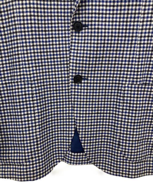 TOMORROW LAND（トゥモローランド）TOMORROW LAND (トゥモローランド) Ermenegildo Zegna (エルメネジルド・ゼニア) チェックテーラードジャケット ホワイト サイズ:48の古着・服飾アイテム