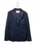 Casely-Hayford（ケイスリーヘイフォード）の古着「ツイード切替テーラードジャケット」｜ネイビー