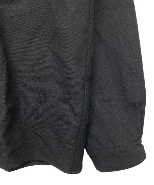 MARKA（マーカ）MARKA (マーカ) TUMBLED WOOL SERGE OPEN COLLAR SHIRT ブラック サイズ:1 未使用品の古着・服飾アイテム