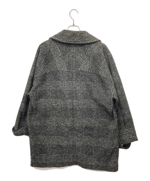 Spick and Span（スピック＆スパン）Spick and Span (スピックアンドスパン) Wスライバーチェックハーフコート グレー サイズ:38の古着・服飾アイテム