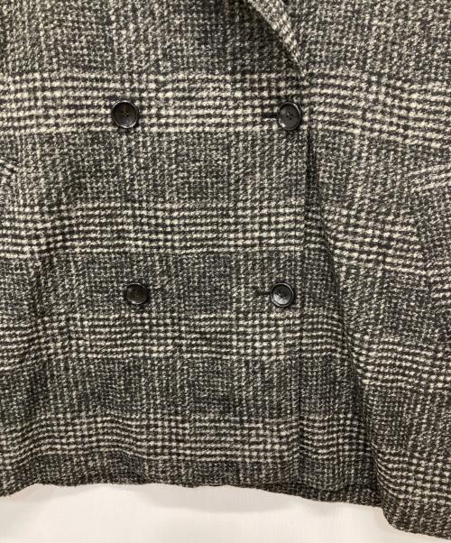 Spick and Span（スピック＆スパン）Spick and Span (スピックアンドスパン) Wスライバーチェックハーフコート グレー サイズ:38の古着・服飾アイテム