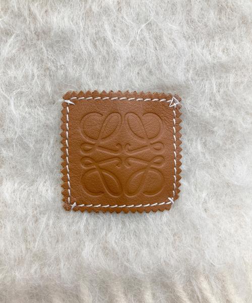 LOEWE（ロエベ）LOEWE (ロエベ) モヘアマフラー ホワイトの古着・服飾アイテム