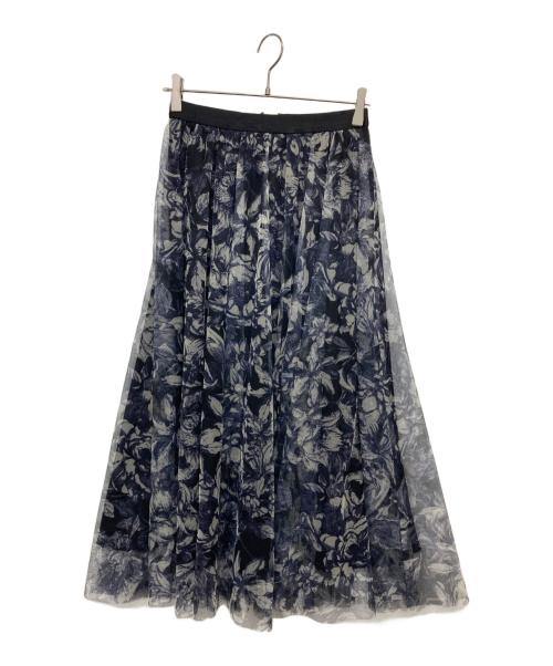 EPOCA（エポカ）EPOCA (エポカ) フィオーレチュールプリントフレアスカート ブラック サイズ:40の古着・服飾アイテム