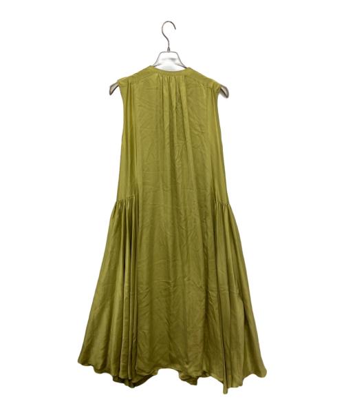 CHAOS（カオス）Chaos (カオス) サンディングシルクワンピース グリーン サイズ:Fの古着・服飾アイテム