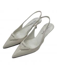 PRADA（プラダ）の古着「スリングバッグパンプス」｜アイボリー