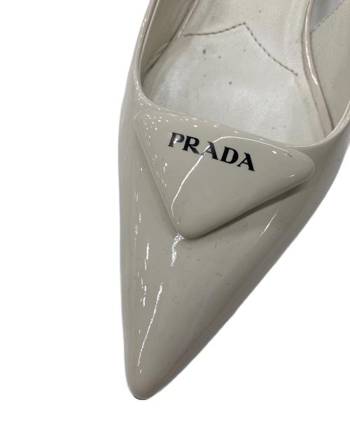 PRADA（プラダ）PRADA (プラダ) スリングバッグパンプス アイボリー サイズ:SIZE35 1/2の古着・服飾アイテム