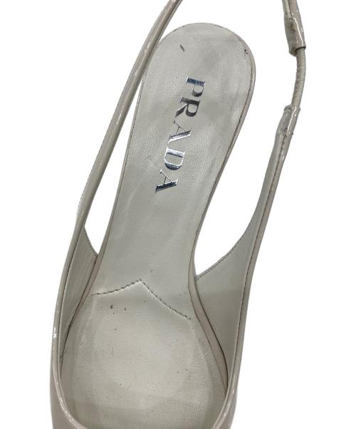 PRADA（プラダ）PRADA (プラダ) スリングバッグパンプス アイボリー サイズ:SIZE35 1/2の古着・服飾アイテム