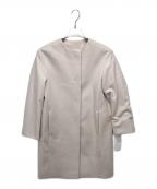 23区ニジュウサンク）の古着「ウールカシミヤビーバー ノーカラー コート」｜ホワイト