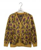 ）の古着「Mohair Cardigan Flower/モヘアカーディガン」｜ブラウン