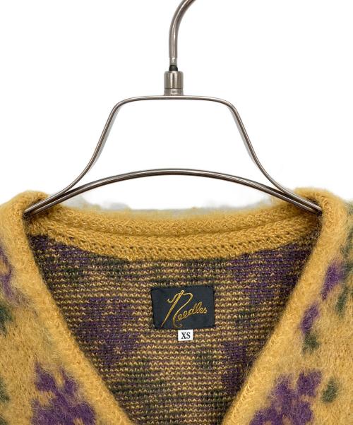 Needles（ニードルズ）Needles (ニードルズ) Mohair Cardigan Flower/モヘアカーディガン ブラウン サイズ:XSの古着・服飾アイテム