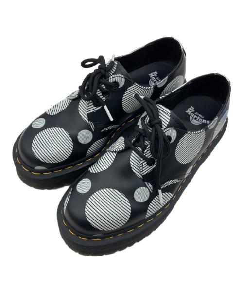 Dr.Martens（ドクターマーチン）Dr.Martens (ドクターマーチン) QUAD POLKA DOT 3ホール シューズ ブラック×ホワイト サイズ:UK5の古着・服飾アイテム