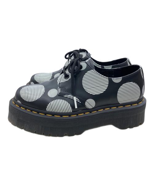 Dr.Martens（ドクターマーチン）Dr.Martens (ドクターマーチン) QUAD POLKA DOT 3ホール シューズ ブラック×ホワイト サイズ:UK5の古着・服飾アイテム