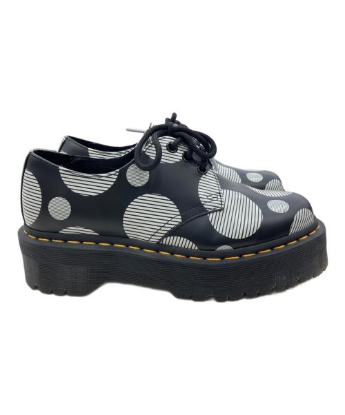 Dr.Martens（ドクターマーチン）Dr.Martens (ドクターマーチン) QUAD POLKA DOT 3ホール シューズ ブラック×ホワイト サイズ:UK5の古着・服飾アイテム