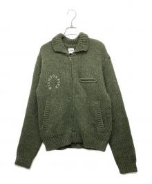 WISH FOREVER（ウィッシュフォーエバー）の古着「DETROIT WOOL BLEND KNIT JACKET」｜グリーン