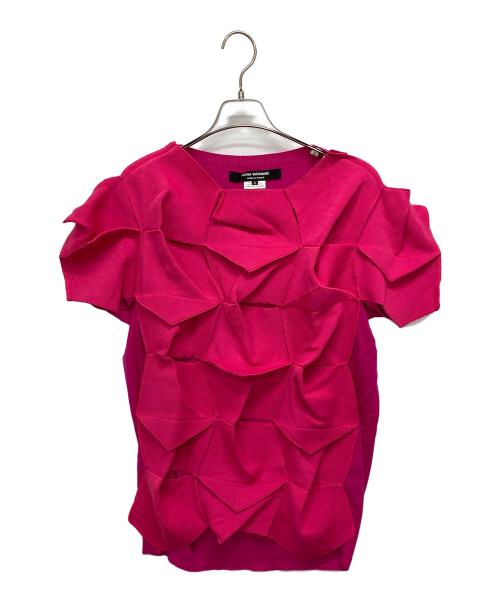 JUNYA WATANABE COMME des GARCONS（(ジュンヤワタナベ コムデギャルソン）JUNYA WATANABE COMME des GARCONS ((ジュンヤワタナベ コムデギャルソン) 立体ニットベスト ピンク サイズ:Mの古着・服飾アイテム