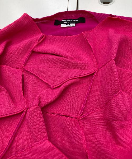 JUNYA WATANABE COMME des GARCONS（(ジュンヤワタナベ コムデギャルソン）JUNYA WATANABE COMME des GARCONS ((ジュンヤワタナベ コムデギャルソン) 立体ニットベスト ピンク サイズ:Mの古着・服飾アイテム