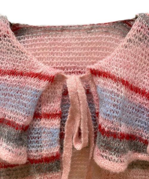 POPPY（ポピー）POPPY (ポピー) Low gauge border knit ピンク サイズ:Fの古着・服飾アイテム
