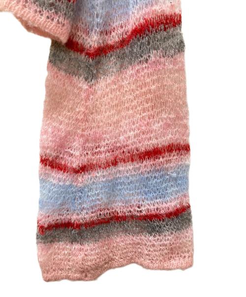 POPPY（ポピー）POPPY (ポピー) Low gauge border knit ピンク サイズ:Fの古着・服飾アイテム