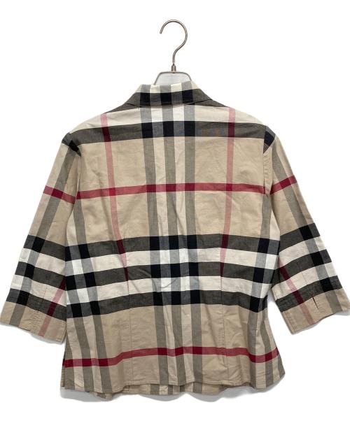 BURBERRY LONDON（バーバリーロンドン）BURBERRY LONDON (バーバリーロンドン) ノヴァチェック比翼シャツ ベージュ サイズ:15の古着・服飾アイテム