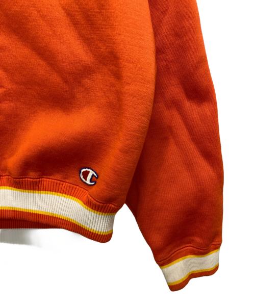 Champion（チャンピオン）Champion (チャンピオン) 90’sVネックカレッジロゴスウェット オレンジ サイズ:XLの古着・服飾アイテム