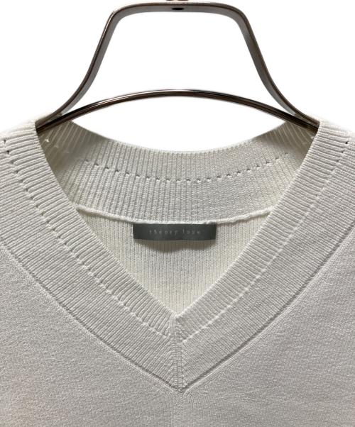 theory luxe（セオリーリュクス）theory luxe (セオリーリュクス) ウォッシャブル Vネックニット ホワイト サイズ:38の古着・服飾アイテム