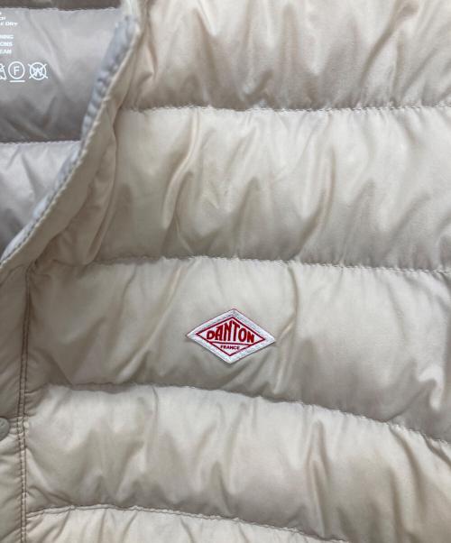 DANTON（ダントン）DANTON (ダントン) ノーカラーダウンジャケット ベージュ サイズ:XSの古着・服飾アイテム