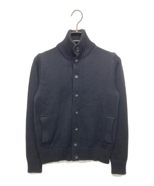 Zanone（ザノーネ）Zanone (ザノーネ) 5ゲージウールソリッドスタンドカラーニットカーディガン ブラック サイズ:Sの古着・服飾アイテム