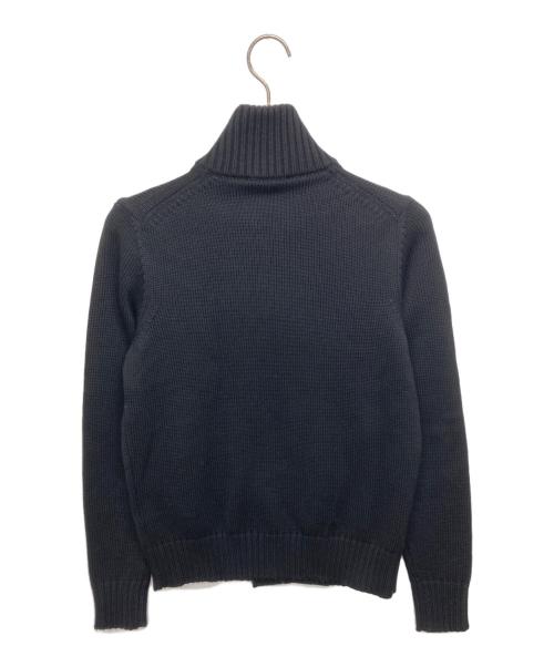 Zanone（ザノーネ）Zanone (ザノーネ) 5ゲージウールソリッドスタンドカラーニットカーディガン ブラック サイズ:Sの古着・服飾アイテム