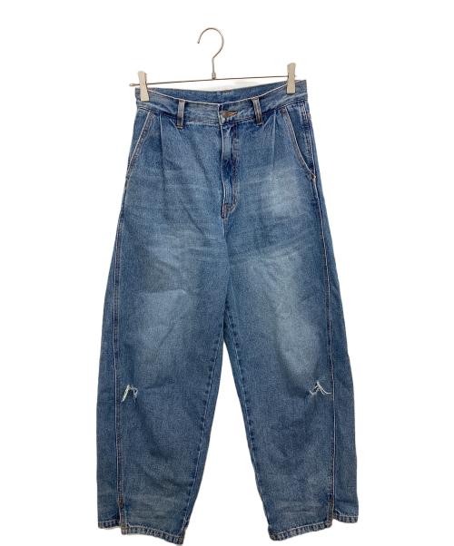 YENN（イエン）YENN (イエン) CURVED SEAM DENIM PT インディゴ サイズ:Sの古着・服飾アイテム