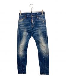 DSQUARED2（ディースクエアード）の古着「ペンキ加工デニムパンツ」｜インディゴ