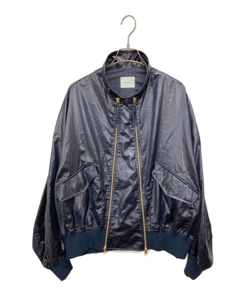 santaku（サンタク）Santaku (サンタク) フロントジップサテンジャケット ネイビー サイズ:FREEの古着・服飾アイテム