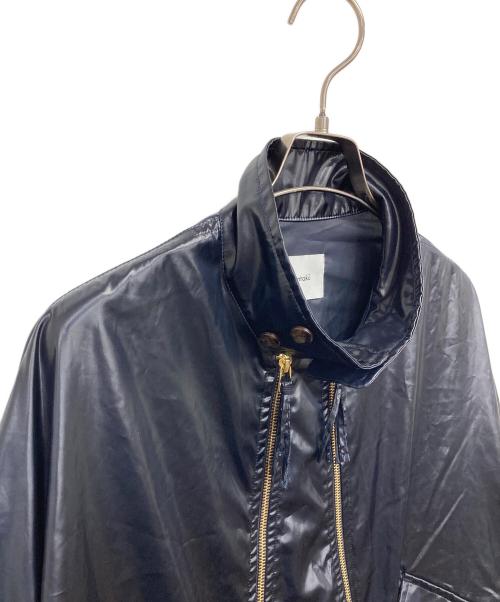 santaku（サンタク）Santaku (サンタク) フロントジップサテンジャケット ネイビー サイズ:FREEの古着・服飾アイテム