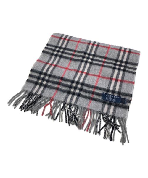 BURBERRY（バーバリー）BURBERRY (バーバリー) ノヴァチェックカシミヤマフラー グレーの古着・服飾アイテム
