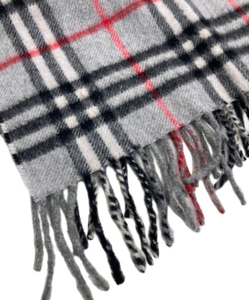 BURBERRY（バーバリー）BURBERRY (バーバリー) ノヴァチェックカシミヤマフラー グレーの古着・服飾アイテム
