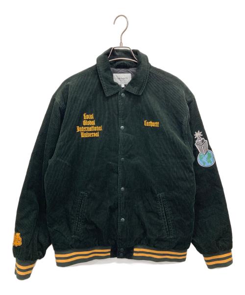 Carhartt WIP（カーハート ワークインプログレス）CARHARTT WIP (カーハート ワークインプログレス) Letterman Jacket/コーデュロイジャケット ブラウン サイズ:Ⅼの古着・服飾アイテム