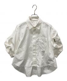 sacai（サカイ）の古着「Cotton Poplin Nylon Twill Shirt」｜ホワイト