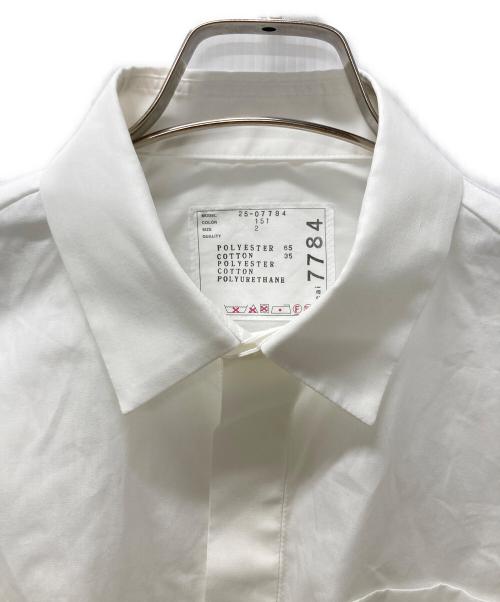 sacai（サカイ）sacai (サカイ) Cotton Poplin Nylon Twill Shirt ホワイト サイズ:2の古着・服飾アイテム