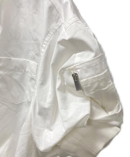 sacai（サカイ）sacai (サカイ) Cotton Poplin Nylon Twill Shirt ホワイト サイズ:2の古着・服飾アイテム