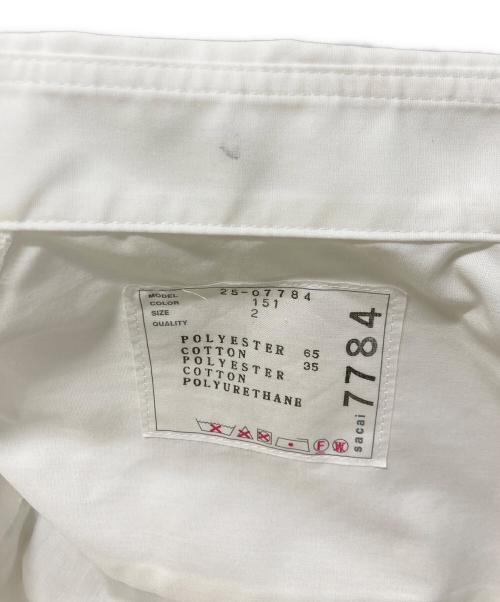 sacai（サカイ）sacai (サカイ) Cotton Poplin Nylon Twill Shirt ホワイト サイズ:2の古着・服飾アイテム