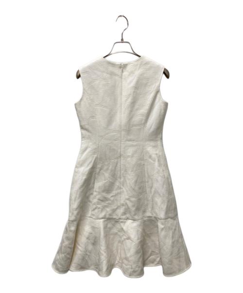 ANAYI（アナイ）ANAYI (アナイ) リネンジャガードノースリ ワンピース ホワイト サイズ:34の古着・服飾アイテム