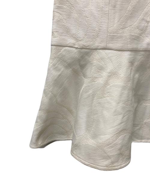 ANAYI（アナイ）ANAYI (アナイ) リネンジャガードノースリ ワンピース ホワイト サイズ:34の古着・服飾アイテム