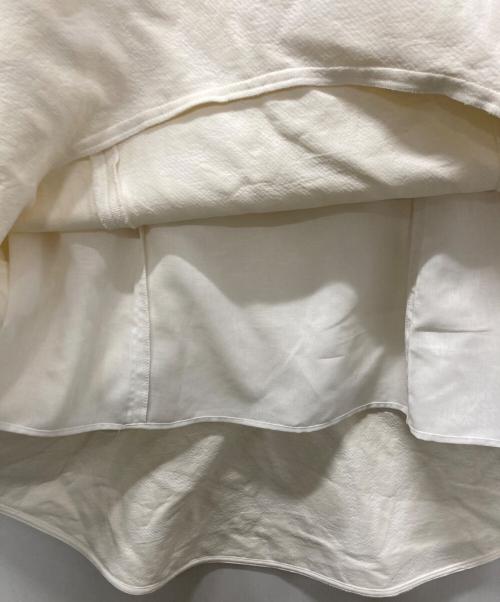 ANAYI（アナイ）ANAYI (アナイ) リネンジャガードノースリ ワンピース ホワイト サイズ:34の古着・服飾アイテム